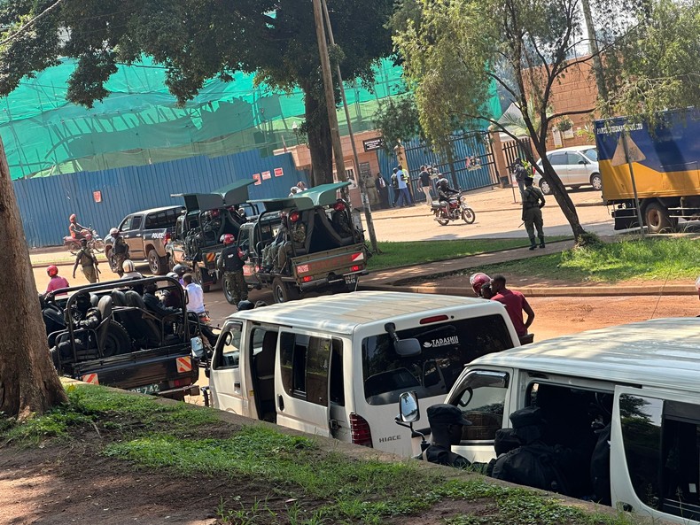 Heavy deployment in town