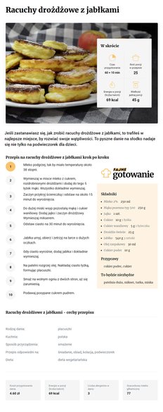 Racuchy drożdżowe z jabłkami