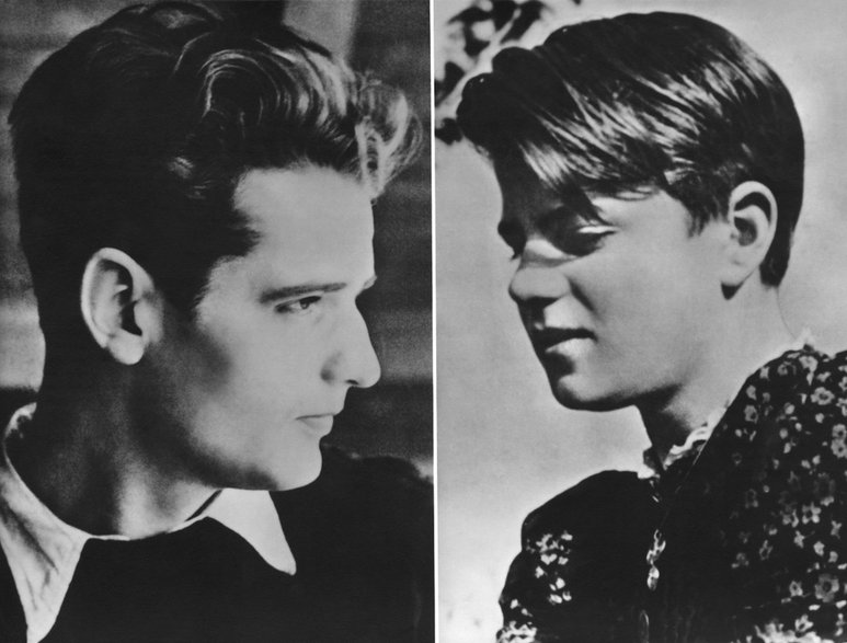 Hans Scholl i jego siostra Sophie, ok. 1940 r. Oboje byli członkami  antynazistowskiej grupy Biała Róża. Po aresztowaniu za rozdawanie antywojennych ulotek na Uniwersytecie Monachijskim zostali skazani za zdradę stanu i straceni na gilotynie