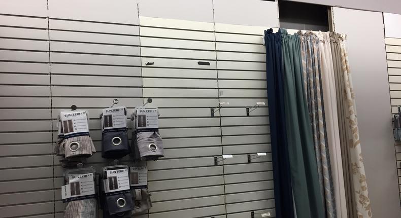 Sears is having a hard time filling its shelves and wall displays with merchandise.