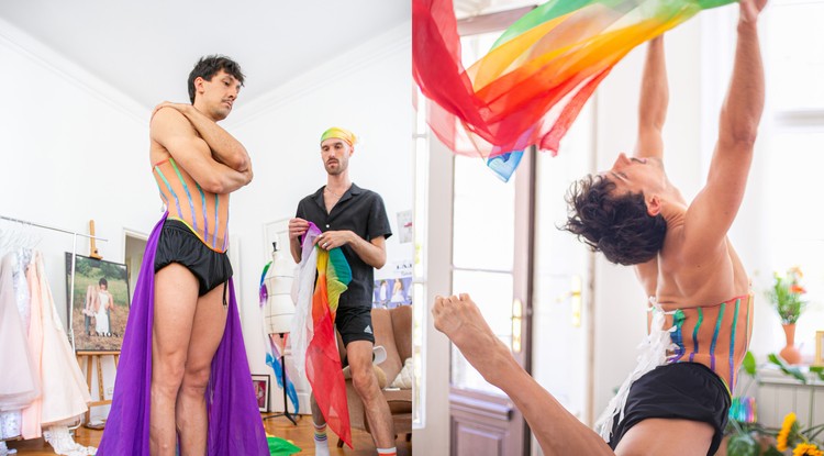  Szivárványos menyasszonyi ruha készül a Budapest Pride-ra.