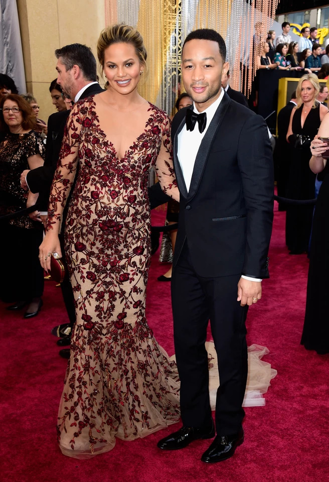 Najpiękniejsze pary na Oscarach: Chrissy Teigen i John Legend