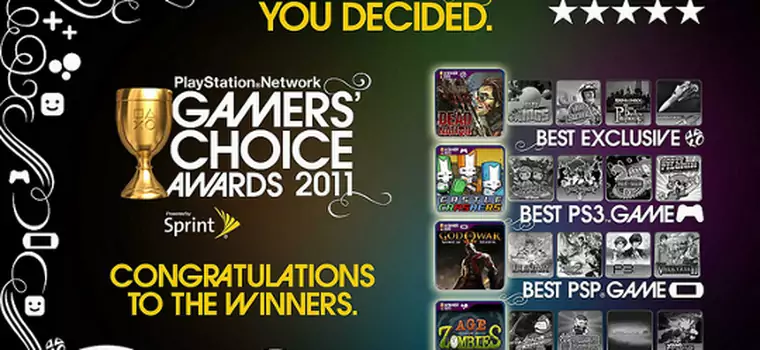 Zwycięzcy PSN Gamers Choice Awards