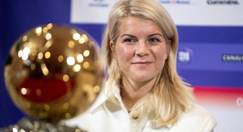 Ada Hegerberg with her Ballon d'Or trophy - she has not played for Norway since Euro 2017