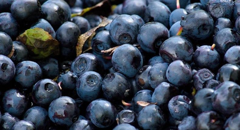 Blueberries contain  anthocyanin — an antioxidant that gives the fruit its color and helps with cognitive function.Pixabay