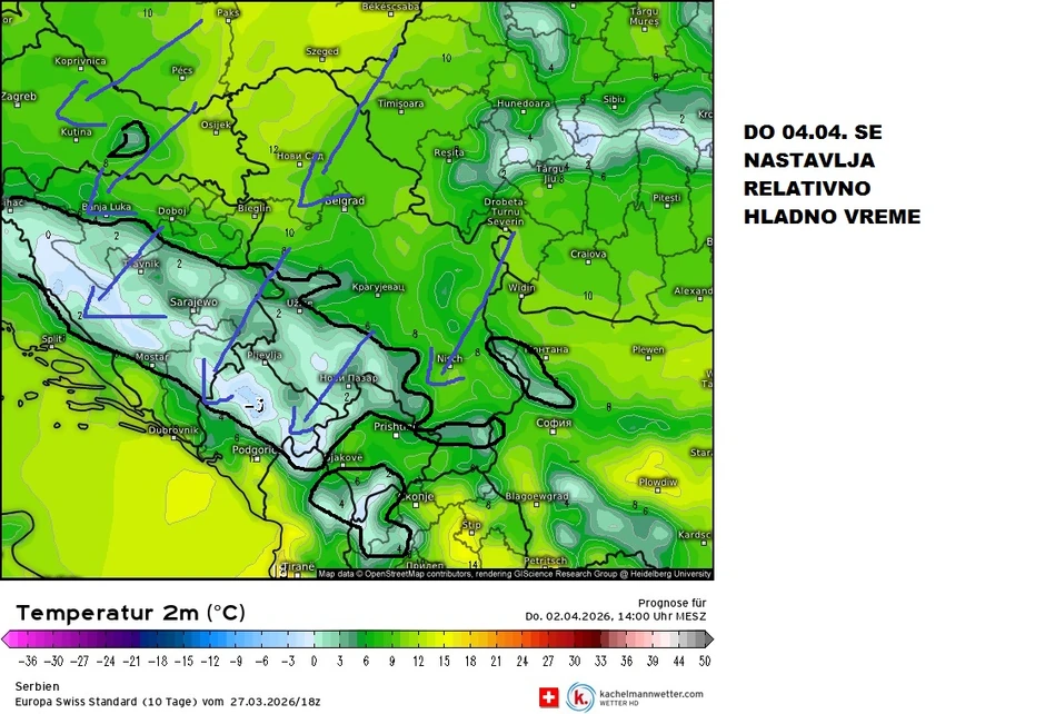 Do 4. aprila biće relativno hladno