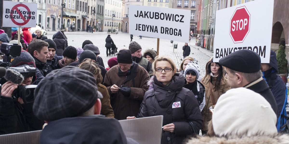 protest frankowiczów poznań