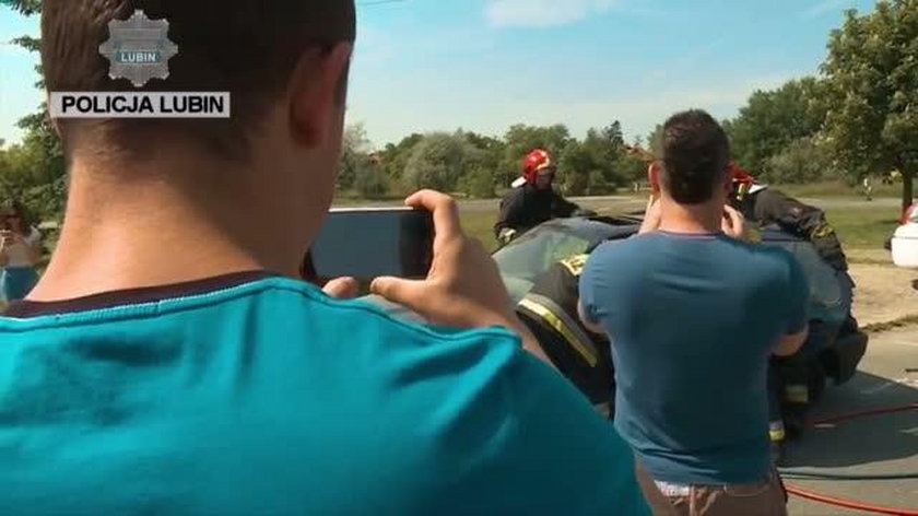 Spot nagrany przez policję w Lubinie