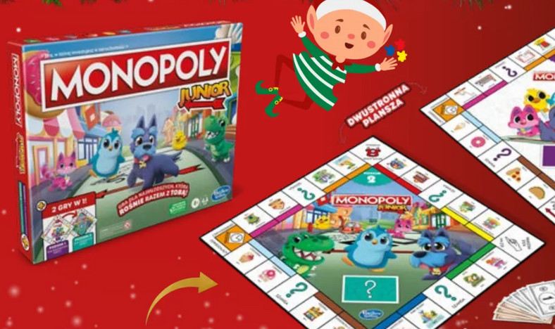 Zrzut ekranu / gra planszowa Monopoly Junior z gazetki Lidla