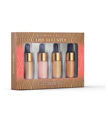 Liquid Luster mini highlighter cseppek (4x9 ml) MORPHE cultbeauty.co.uk