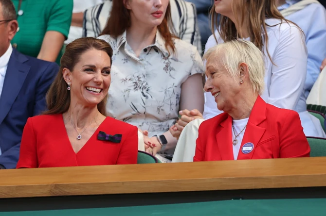 Kejt Midlton i Martina Navratilova u Kraljevskoj loži na Vimbldonu
