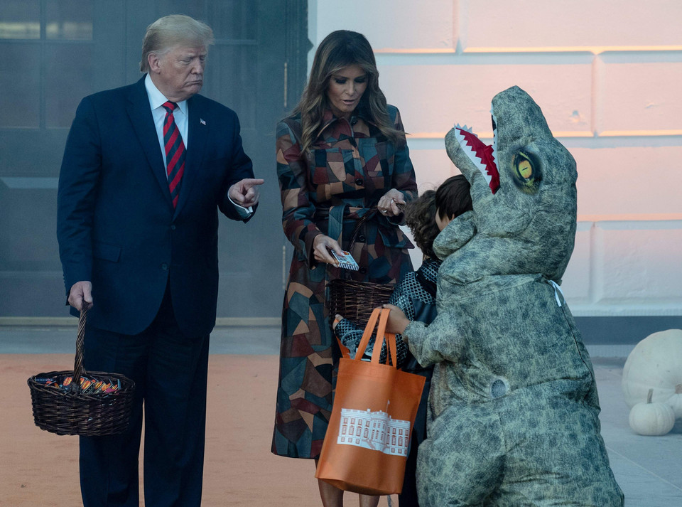 Donald i Melania Trump świętują Halloween