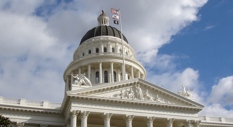 The California State Capitol building in Sacramento.