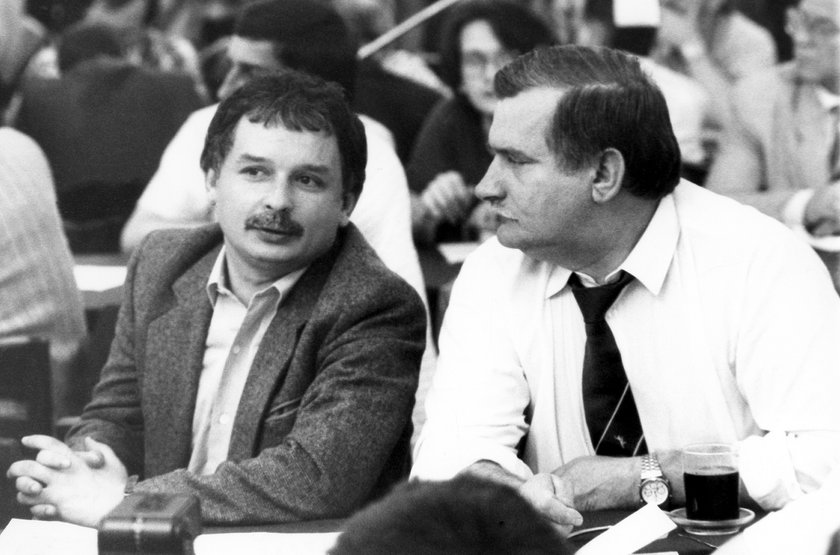 Lech Wałęsa i Jarosław Kaczyński