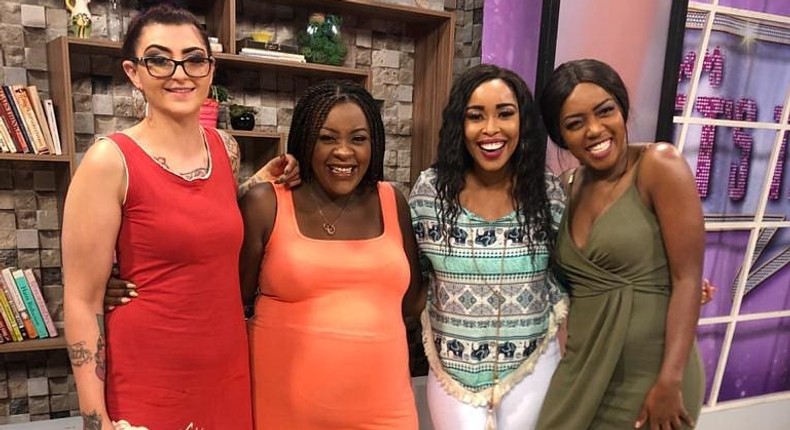 The Lets Talk Crew. Ebru TV presenter shows off her full body tattoo (Photos)