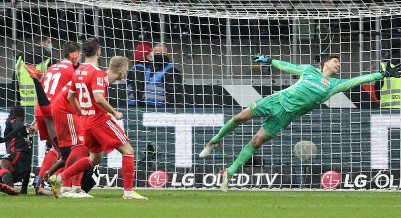 Evan Ndicka scored a late winner for Frankfurt against Union Berlin on Sunday Creator: Daniel ROLAND