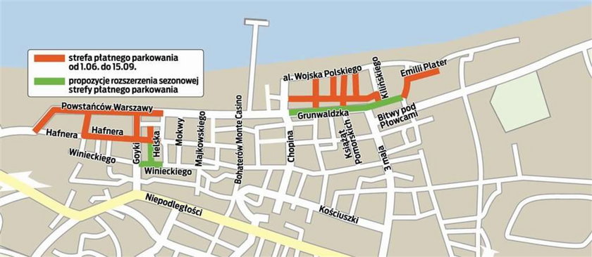 mapa, Gdańsk, parkowanie