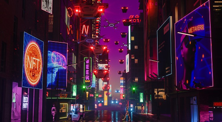 cyberpunk stílusú videójáték