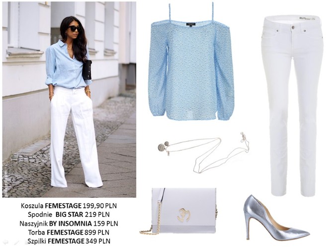 STYLIZACJE z białymi spodniami