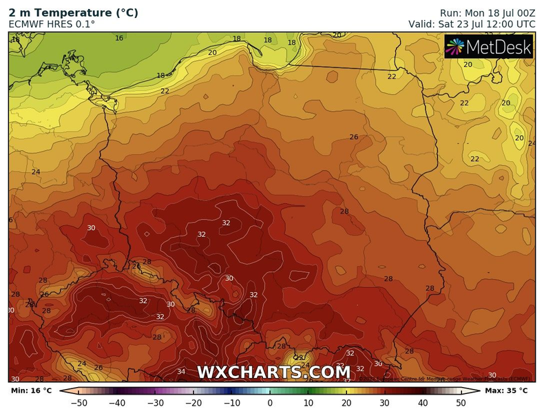 W weekend na chwilę znów może wlać się do nas gorące powietrze