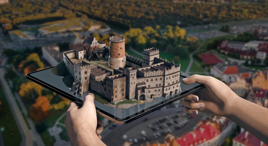W aplikacji Turystyczny Lublin jest przedstawiona bryła zamku królewskiego w jego XVI-wiecznej odsłonie. Model 3D można oglądać aż z pięciu różnych punktów miasta