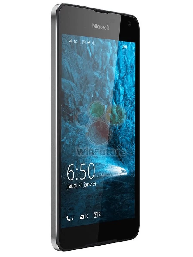 Lumia 650 ma metalową obudowę ze srebrną ramką