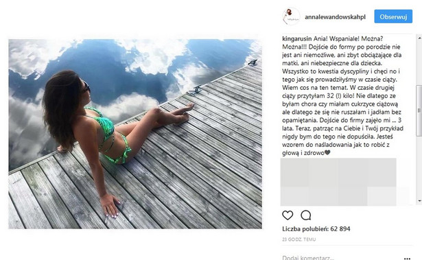 Anna Lewandowska wrzuca ZDJĘCIE w bikini. Kinga Rusin komentuje: Ania! Wspaniale!