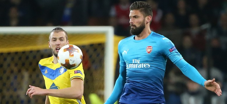 Liga Europy: Pogromcy Legii zdobyli punkty. Oliver Giroud strzelił 100. gola dla Arsenalu [WIDEO]