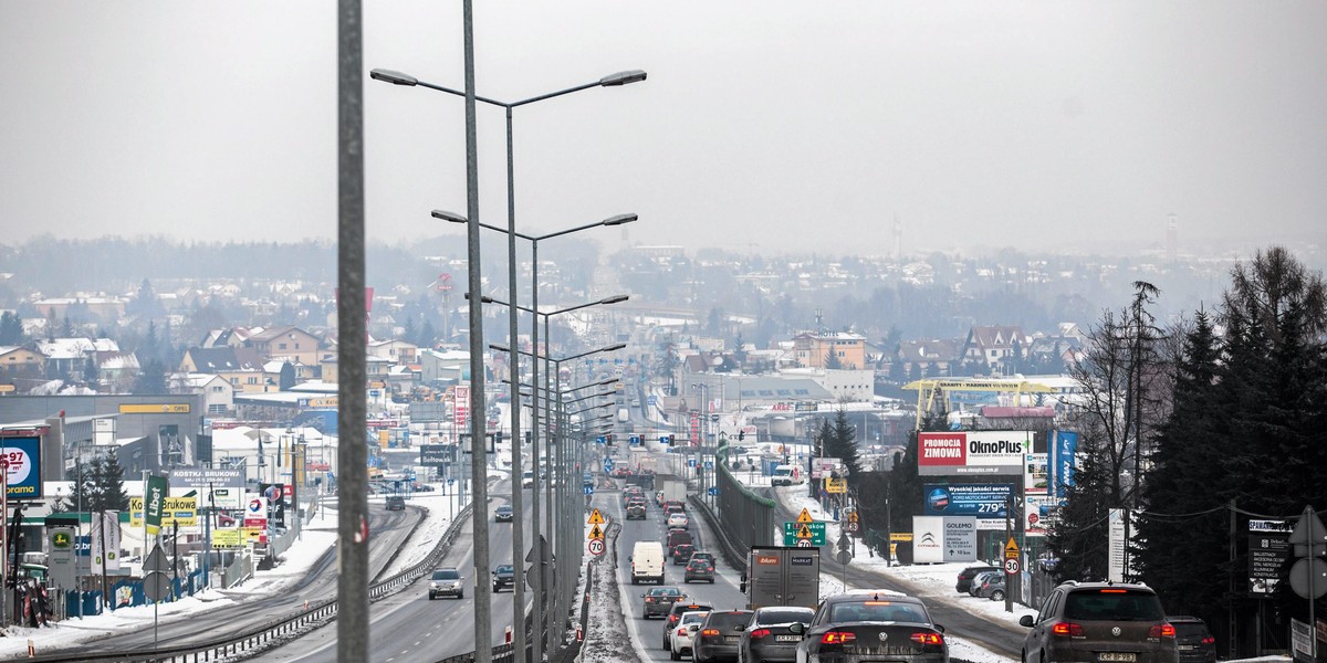 Smog nad Krakowem, styczeń 2017 rok