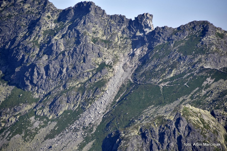 Obryw skalny w Tatrach