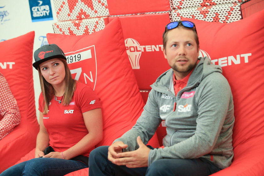 Maryna oraz trener Marcin Orłowski po występie alpejki w slalomie gigancie równoległym, czuli niedosyt