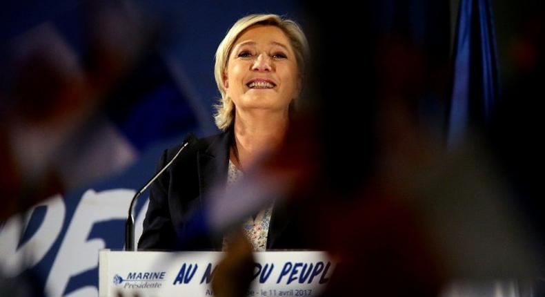 French presidential election candidate for the far-right Front National (FN) Marine Le Pen