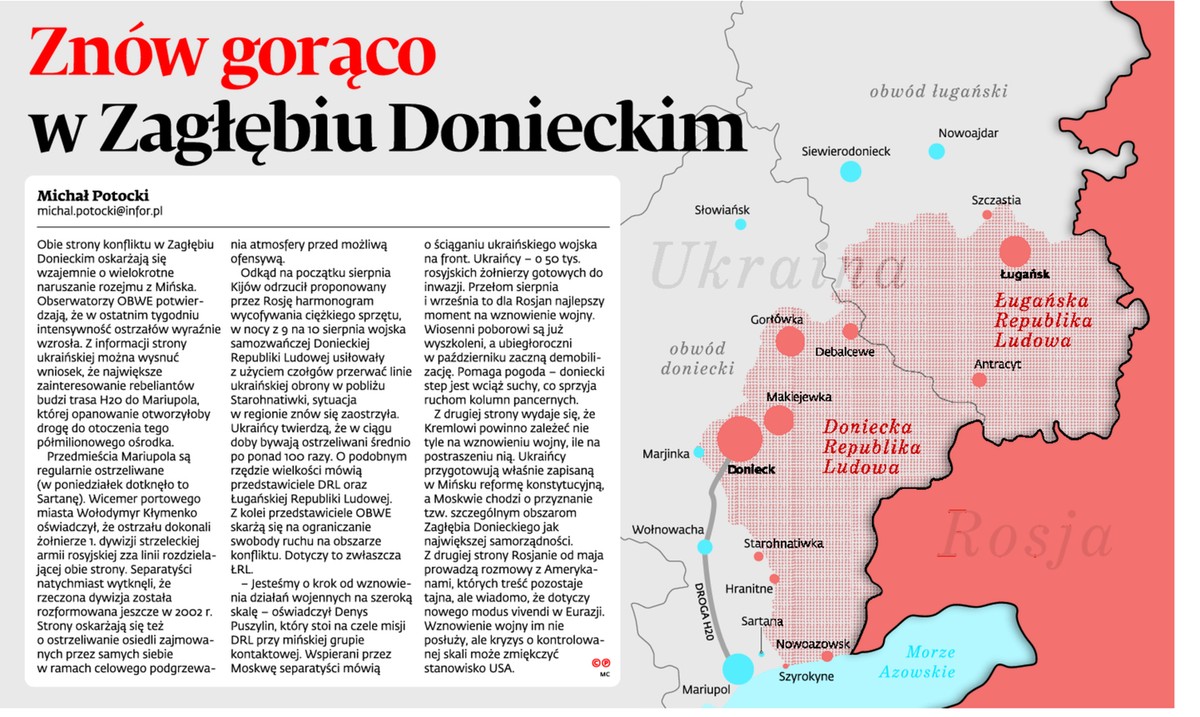 Znów gorąco w Zagłębiu Donieckim