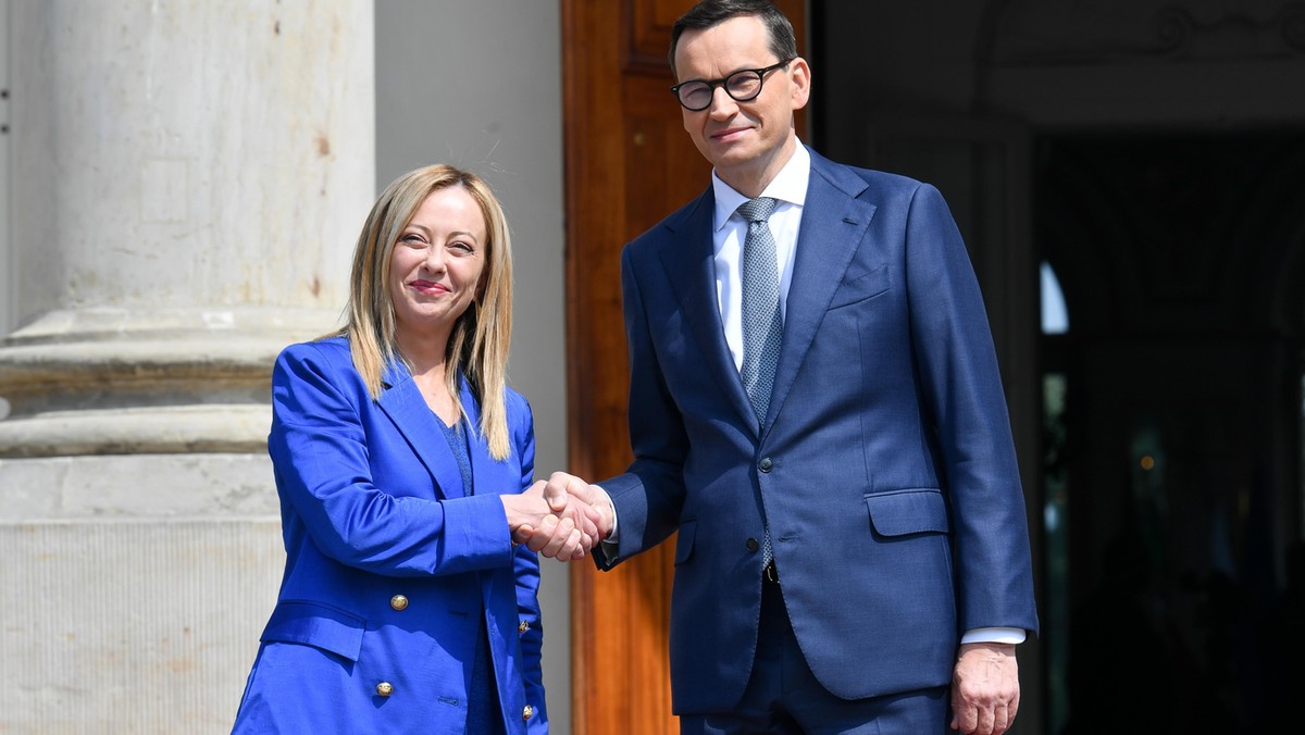 Giorgia Meloni i Mateusz Morawiecki