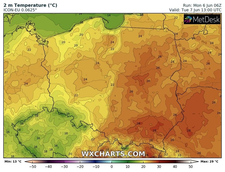 Na południowym wschodzie termometry pokażą nawet 28 st. C