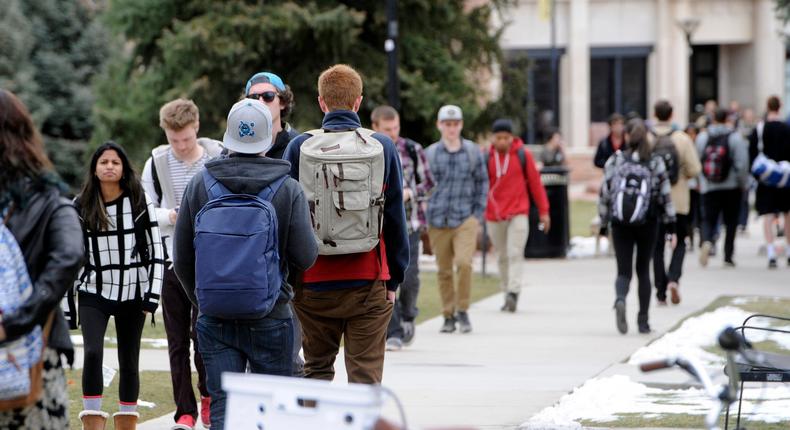 The majority of college students aren't using dating apps — with many preferring to meet potential partners in person.Cliff Grassmick/Digital First Media/Boulder Daily Camera via Getty Images