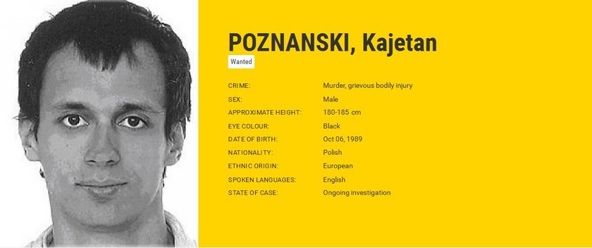 Kajetan Poznański na liście najgroźniejszych zbrodniarzy. Ściga go Interpol