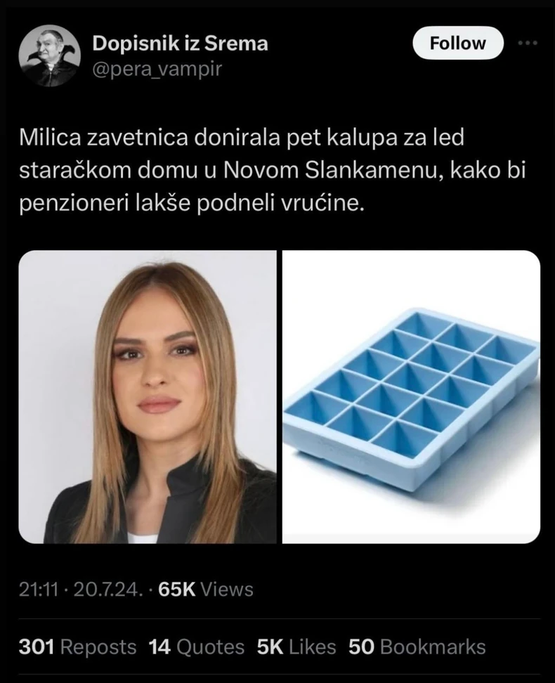 Postovi na društvenoj mreži X o ministarki Milici Đurđević Stamenkovski