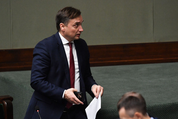 Minister sprawiedliwości, prokurator generalny Zbigniew Ziobro na sali obrad Sejmu