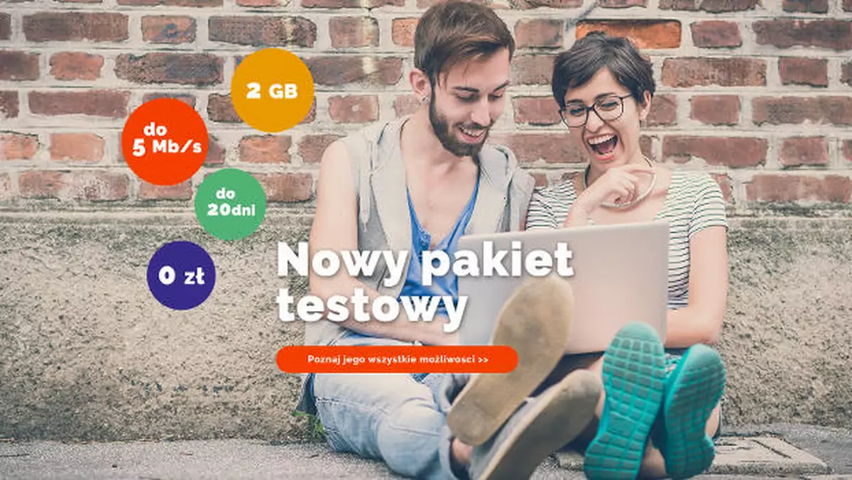 Aero2 wprowadza pakiet testowy3 z internetem 5 Mbps