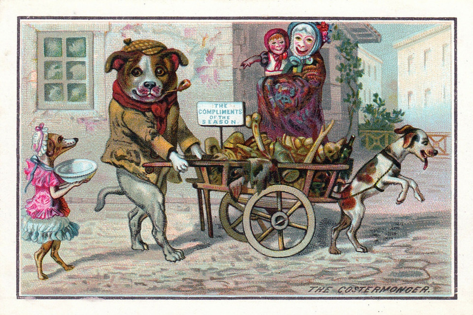 Kartka świąteczna z Wielkiej Brytanii, ok. 1890 r.
