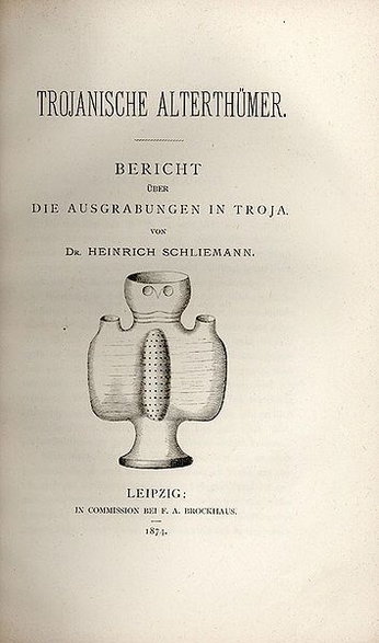 Jedna z publikacji Heinricha Schliemanna (domena publiczna)