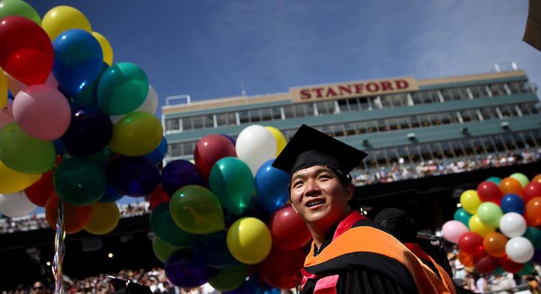 Stanford, UCLA and USC are in the top 10 schools with grads who have gotten private startup funding.Justin Sullivan/Getty Images