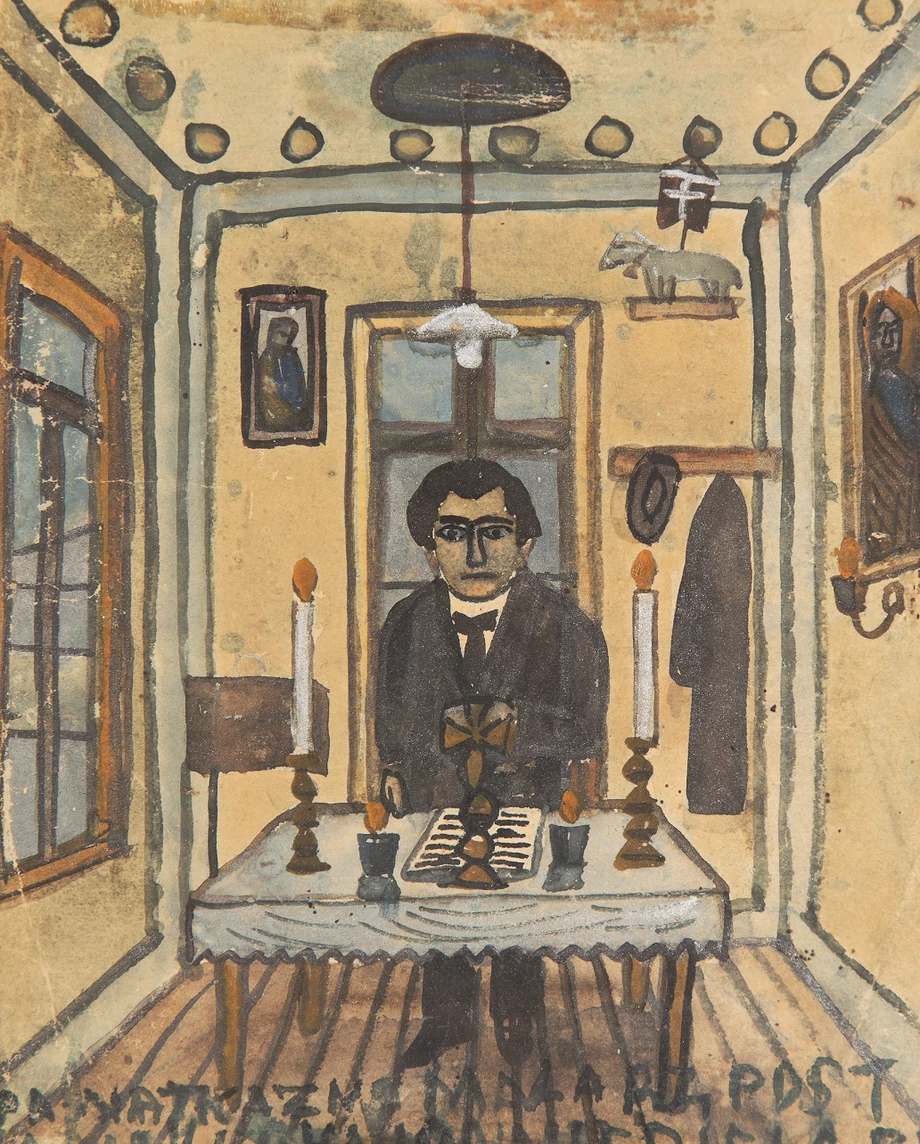 Nikifor Krynicki - "Autoportret z barankiem paschalnym", 25 960 złotych