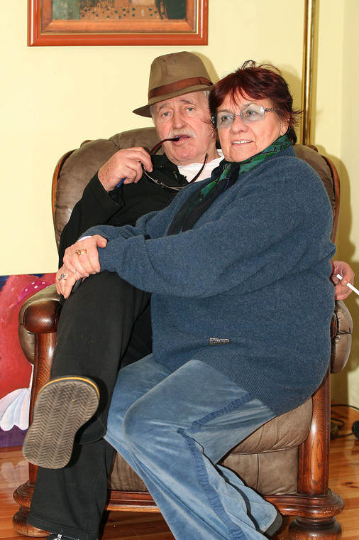 Jan Nowicki i Marta Meszaros