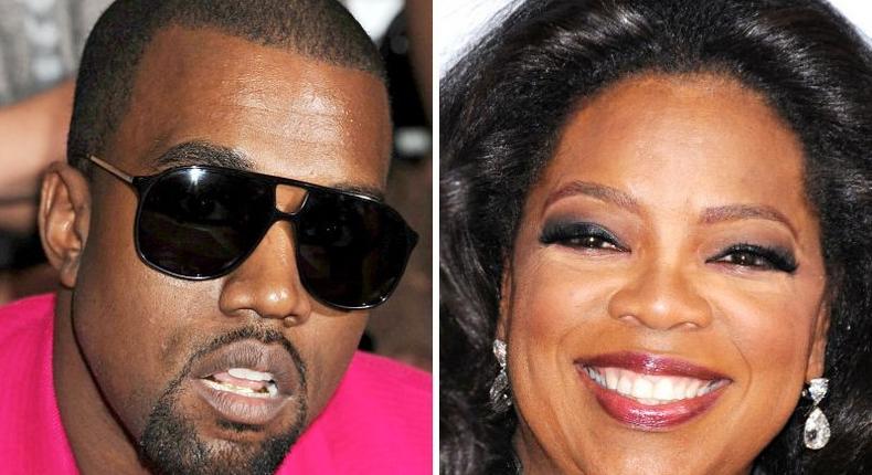 Kanye West and  Oprah Winfrey