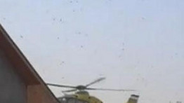 Mentőhelikopter vitte kórházba a lezuhant munkást