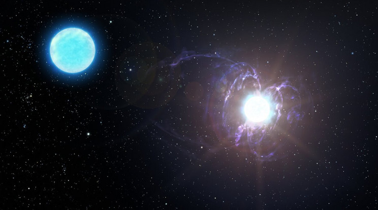 A Napnál 43 ezerszer mágnesesebb az a csillag, amely rekorder a maga nemében, és segíthet megfejteni a magnetárok kialakulásának rejtélyét. Ez ugyanis egy új típusú csillagászati objektum (masszív mágneses héliumcsillag), amely szó szerint rávilágít a legtitokzatosabb csillagok között számontartott magnetárok eredetére. / Fotó: NOIRLab