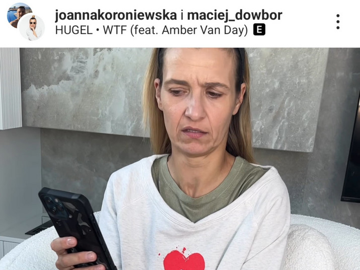 Widok rolki zamieszczonej na profilu Joanny Koroniewskiej-Dowbor na Instagramie
