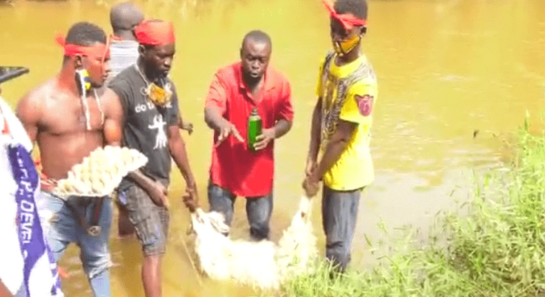 VIDEO: NPP members make lamb sacrifice to “resist imposition of candidate